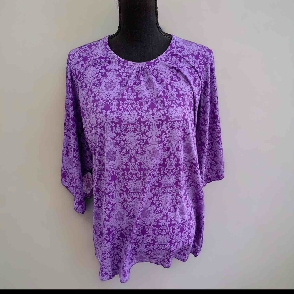 Angel Sleeve Tunic Violet LG/XL